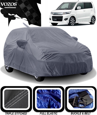 VOZOS Car Cover For Maruti Suzuki WagonR Stingray (With Mirror Pockets)(Grey)