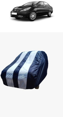 ATBROTHERS Car Cover For Tata Manza (Without Mirror Pockets)(White, Blue)