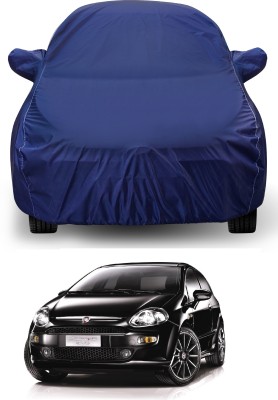 Auto Hub Car Cover For Fiat Punto Evo (With Mirror Pockets)(Blue)