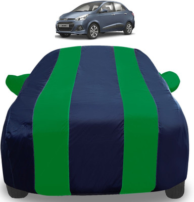 Auto Hub Car Cover For Hyundai Xcent (With Mirror Pockets)(Green)