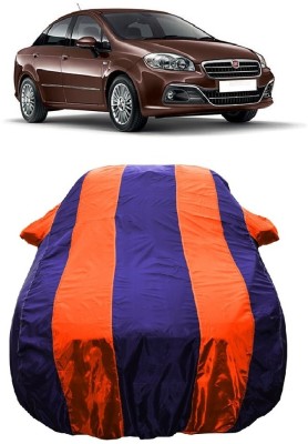 Wegather Car Cover For Fiat Linea Emotion 1.4L T-Jet 125 PS (With Mirror Pockets)(Orange)