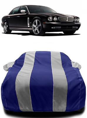 Autoprime Car Cover For Jaguar Super V8 (With Mirror Pockets)(White, Blue)