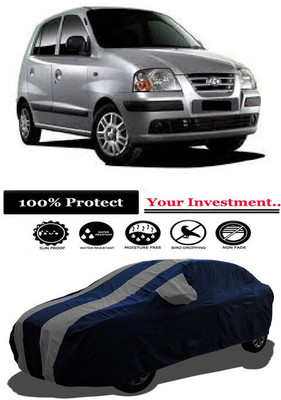 Amexride Car Cover For Hyundai Santro L2 (With Mirror Pockets)(Grey)