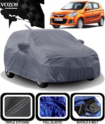 VOZOS Car Cover For Maruti Suzuki Alto K10 (With Mirror Pockets)(Grey)