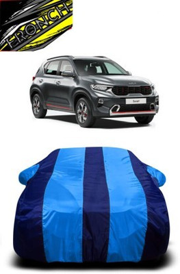 FRONCH Car Cover For Kia Sonet (With Mirror Pockets)(Blue)
