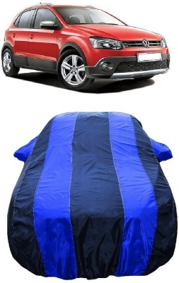 Wegather Car Cover For Volkswagen Polo Cross (With Mirror Pockets)(Blue)