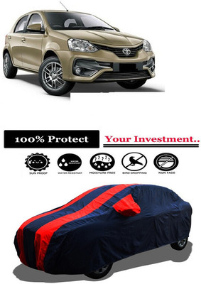 Amexride Car Cover For Toyota Etios Liva 1.4 VD Dual Tone Diesel (With Mirror Pockets)(Red)