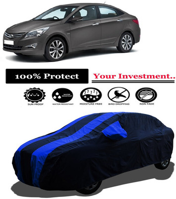 Amexride Car Cover For Hyundai Verna 1.6 VTVT AT S (With Mirror Pockets)(Multicolor)