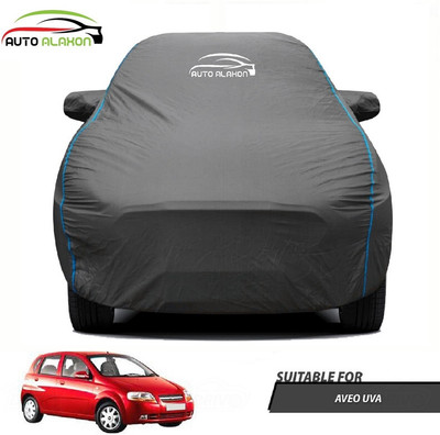 AUTO ALAXON Car Cover For Chevrolet Aveo Uva (With Mirror Pockets)(Black)