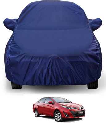Auto Hub Car Cover For Toyota Yaris (With Mirror Pockets)(Blue)