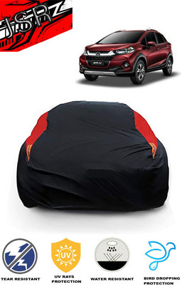 J S R Car Cover For Honda WRV Edge Edition i-VTEC S Petrol (With Mirror Pockets)(Red, Black)