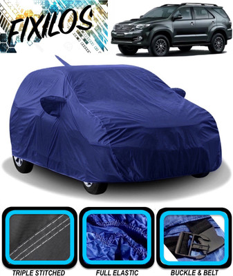 FIXILOS Car Cover For Toyota Fortuner Old (With Mirror Pockets)(Blue)