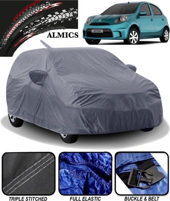 ALMICS Car Cover For Nissan Micra Active (With Mirror Pockets)(Grey)