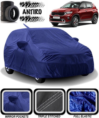 ANTIRO Car Cover For Kia Sonet (With Mirror Pockets)(Blue)