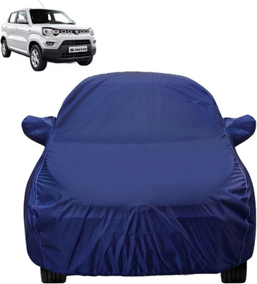 Auto Hub Car Cover For Maruti S-Presso (With Mirror Pockets)(Blue)