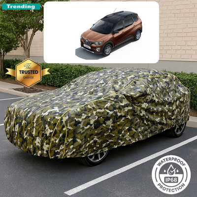 GOSHIV-car and bike accessories Car Cover For Renault Triber RXZ (With Mirror Pockets)(Yellow, Black)