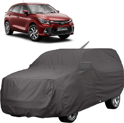 Auto Hub Car Cover For Toyota Glanza (With Mirror Pockets)(Grey)