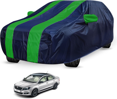 Auto Hub Car Cover For Skoda Rapid (With Mirror Pockets)(Blue, Green)
