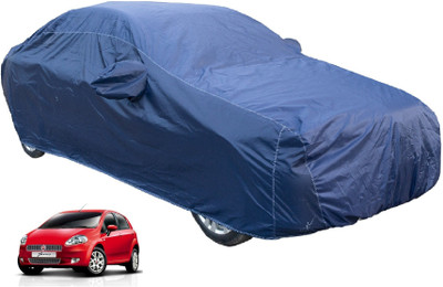 Auto Hub Car Cover For Fiat Punto (With Mirror Pockets)(Blue)