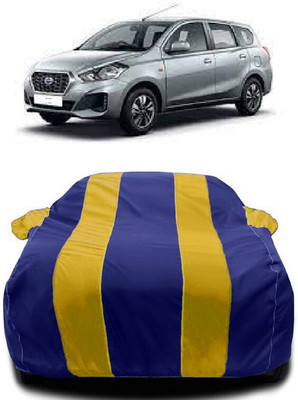 Autoprime Car Cover For Datsun Go Plus A Petrol (With Mirror Pockets)(Yellow, Blue)