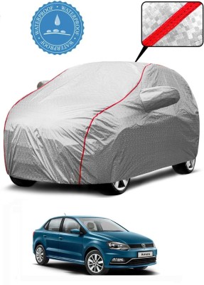 AUTOCAD Car Cover For Volkswagen Ameo (With Mirror Pockets)(Silver)