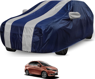 Auto Hub Car Cover For Tata Tigor (Without Mirror Pockets)(Blue, Silver, For 2018 Models)