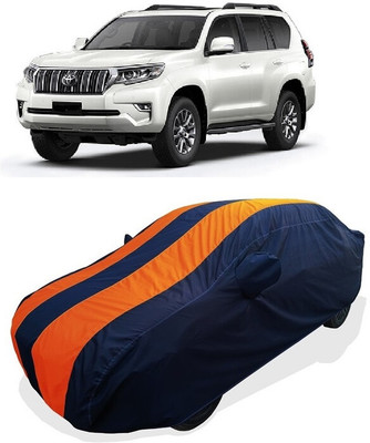 Coxtor Car Cover For Toyota Land Cruiser Prado (With Mirror Pockets)(Orange)