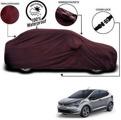 SEBONGO Car Cover For Tata Altroz (With Mirror Pockets)(Maroon)