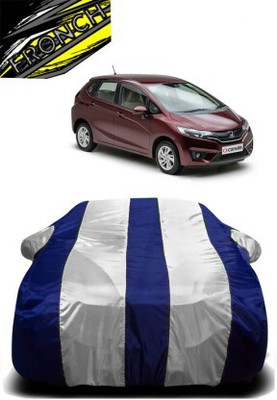FRONCH Car Cover For Hyundai Accent (With Mirror Pockets)(White, Blue)
