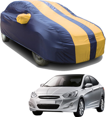 SS FOR YOUR SMART NEEDS Car Cover For Hyundai Accent Viva (With Mirror Pockets)(Blue, Yellow)