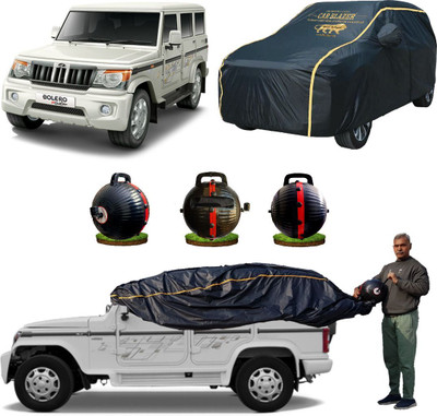CARBLAZER Car Cover For Mahindra Bolero (Without Mirror Pockets)(Black)