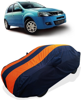 Coxtor Car Cover For Mahindra E Verito D4 Electric (With Mirror Pockets)(Orange)