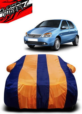 J S R Car Cover For Tata Indica Manza (With Mirror Pockets)(Orange, Blue)