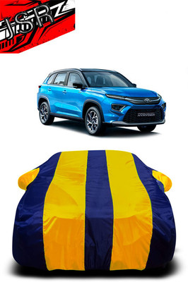 J S R Car Cover For Volkswagen Urban Cruiser (With Mirror Pockets)(Yellow, Blue)