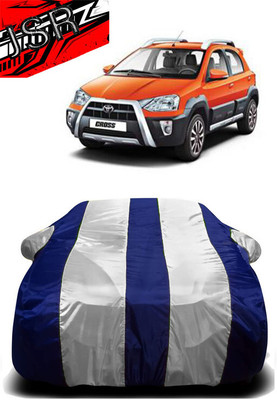 J S R Car Cover For Kia CROSS (With Mirror Pockets)(White, Blue)
