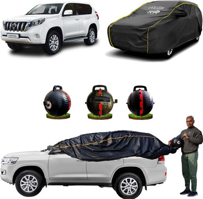 CARBLAZER Car Cover For Toyota Land Cruiser (Without Mirror Pockets)(Black)