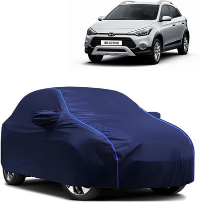 WSK Car Cover For Hyundai i20 Active 1.2 (With Mirror Pockets)(Blue)