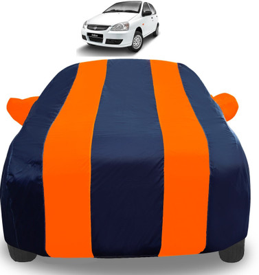 Auto Hub Car Cover For Tata Indica (With Mirror Pockets)(Orange)