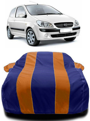 Autoprime Car Cover For Hyundai Getz Prime (With Mirror Pockets)(Orange, Blue)