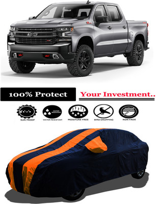 Amexride Car Cover For Chevrolet Silverado 6.2L (With Mirror Pockets)(Orange)