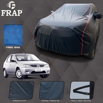 Frap Car Cover For Mahindra Logan, Logan CNG, Logan Edge, Logan 1.4 GLE (With Mirror Pockets)(Black, Red)