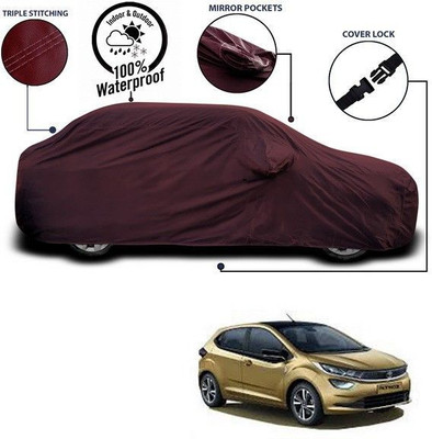 SEBONGO Car Cover For Tata Altroz (With Mirror Pockets)(Maroon)