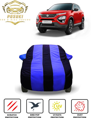 POSUKI Car Cover For Tata Harrier (With Mirror Pockets)(Blue)