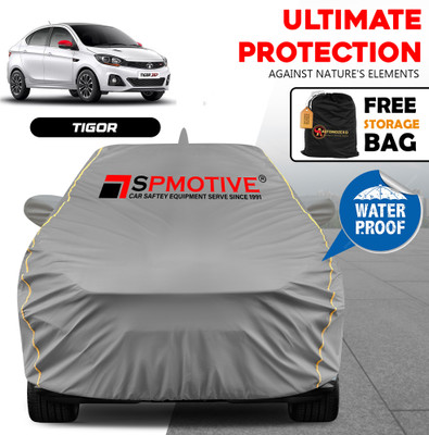 SPMOTIVE Car Cover For Tata Tigor (With Mirror Pockets)(Grey)