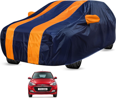 Auto Hub Car Cover For Hyundai Elite i20 (With Mirror Pockets)(Blue, Orange)