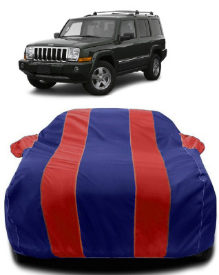 Autoprime Car Cover For Jeep Commander 2WD Disc Break (With Mirror Pockets)(Red, Blue)