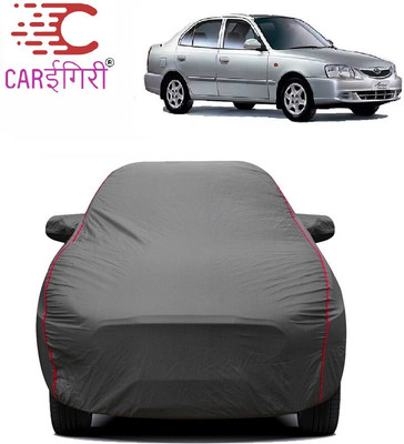 Carigiri Car Cover For Hyundai Accent (With Mirror Pockets)(Grey)