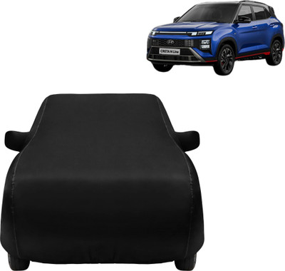 vyas Car Cover For Hyundai Creta (With Mirror Pockets)(Black, For 2024 Models)