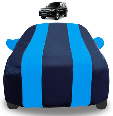 Auto Hub Car Cover For Tata Safari Storme (With Mirror Pockets)(Blue)
