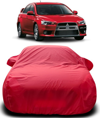 AMVISH Car Cover For Mitsubishi Lancer (With Mirror Pockets)(Red)
